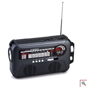 Μεγάλο Retro Ηλιακό Bluetooth Ραδιόφωνο - Ηχείο Stereo με Φακό & Φωτιστικό LED & USB/SD Player FM/AM/SW1-6