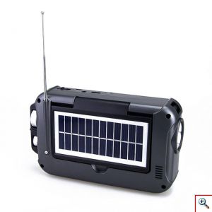 Μεγάλο Retro Ηλιακό Bluetooth Ραδιόφωνο - Ηχείο Stereo με Φακό & Φωτιστικό LED & USB/SD Player FM/AM/SW1-6