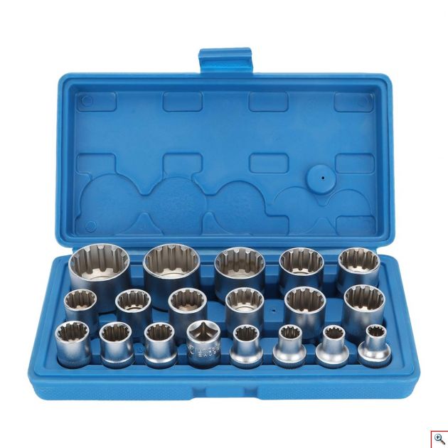 Κασετίνα 19 Τεμαχίων 1/2 Γενικής Χρήσης με Χάλυβα Cr-V 8mm-32mm