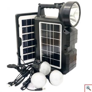 Ηλιακό Κιτ - Ισχυρός Ηλιακός Φακός 10W LED, Powerbank & Bluetooth Ηχείο Mp3 Fm Radio Sport Light CL-810