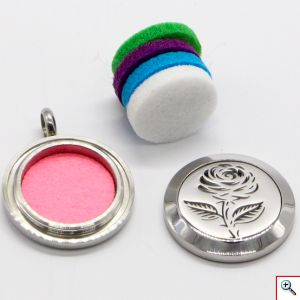 Κολιέ Αρωματοθεραπείας με 5 Σφουγγαράκια - Aromatic Therapy Necklace Rose