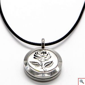 Κολιέ Αρωματοθεραπείας με 5 Σφουγγαράκια - Aromatic Therapy Necklace Rose