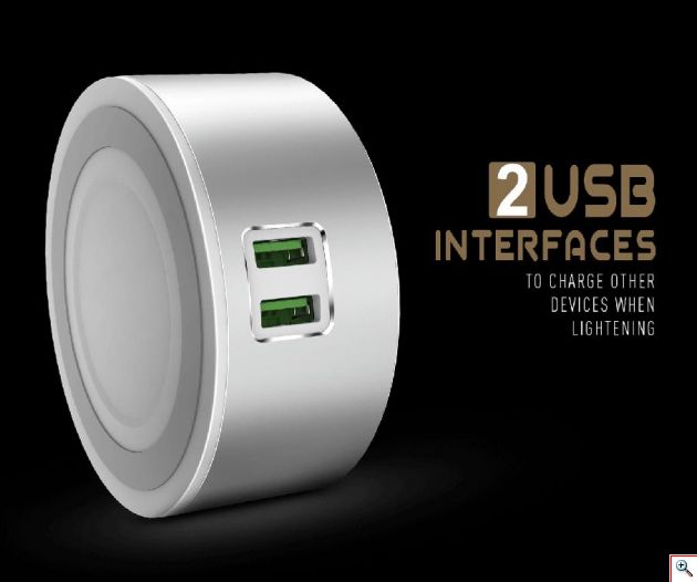 Λαμπάκι - Φωτάκι Νυκτός με 2 Εξόδους USB - 4.4A-Ldnio Night-light Charger 2x USB Wall Adapter A4406