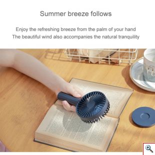 Μίνι USB Επαναφορτιζόμενος Φορητός Ανεμιστήρας με Βάση Καθρέφτη - Makeup Mirror Handheld Fan 