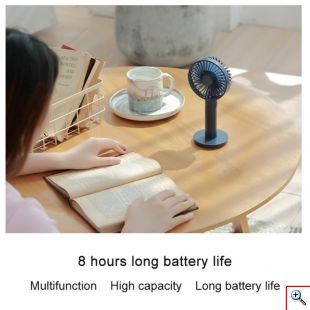 Μίνι USB Επαναφορτιζόμενος Φορητός Ανεμιστήρας με Βάση Καθρέφτη - Makeup Mirror Handheld Fan 