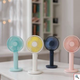 Μίνι USB Επαναφορτιζόμενος Φορητός Ανεμιστήρας με Βάση Καθρέφτη - Makeup Mirror Handheld Fan 