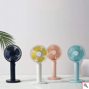 Μίνι USB Επαναφορτιζόμενος Φορητός Ανεμιστήρας με Βάση Καθρέφτη - Makeup Mirror Handheld Fan 