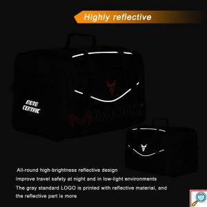 3XL Μεγάλο Αδιάβροχο Επεκτεινόμενο Σαμάρι - Σακίδιο Ταξιδιού Ουράς Σέλας Μηχανής - Ώμου & Τσάντα Πλάτης 33-46L με Ανακλαστικό Φωτός Motocentric 0124