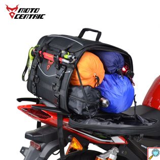 3XL Μεγάλο Αδιάβροχο Επεκτεινόμενο Σαμάρι - Σακίδιο Ταξιδιού Ουράς Σέλας Μηχανής - Ώμου & Τσάντα Πλάτης 33-46L με Ανακλαστικό Φωτός Motocentric 0124
