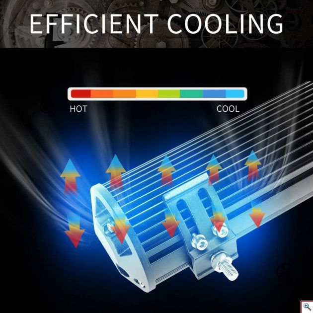 Αδιάβροχος Προβολέας με 60 Διπλά LED Ψυχρός & Κίτρινος Φωτισμός - Μπάρα Αυτοκινήτου με Λειτουργία Flashing / Strobe 180W 12V Εκτάκτου Ανάγκης SOS