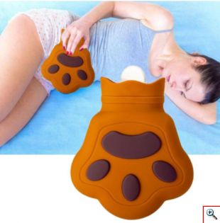 Θερμοφόρα Πατούσα Σκύλου - Hot Water Bottle Dog Paw 450ml Καφέ