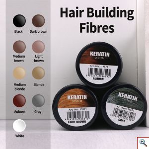 Beaver Hair Building Fibers, Μικρο-ίνες Φυσικής Κερατίνης κατά της Τριχόπτωσης & Αραίωσης των Μαλλιών 12γρ