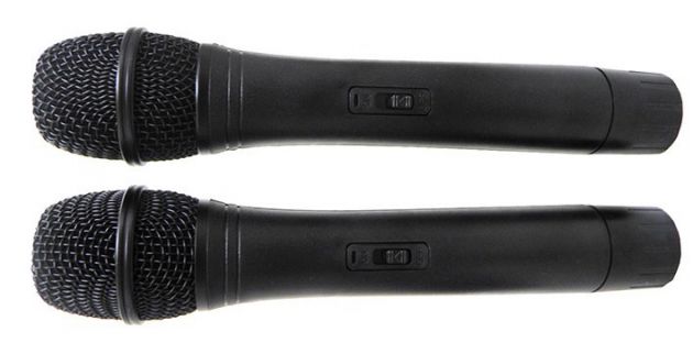 Επαγγελματική Συσκευή Karaoke VHF με Δύο Ασύρματα Μικρόφωνα - DIGITAL WVNGR