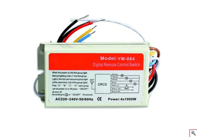 Kit Universal Ασύρματου Τηλεχειρισμού Διακόπτη, 433Mhz με 1 Τηλεχειριστήριο & 4 Κανάλια