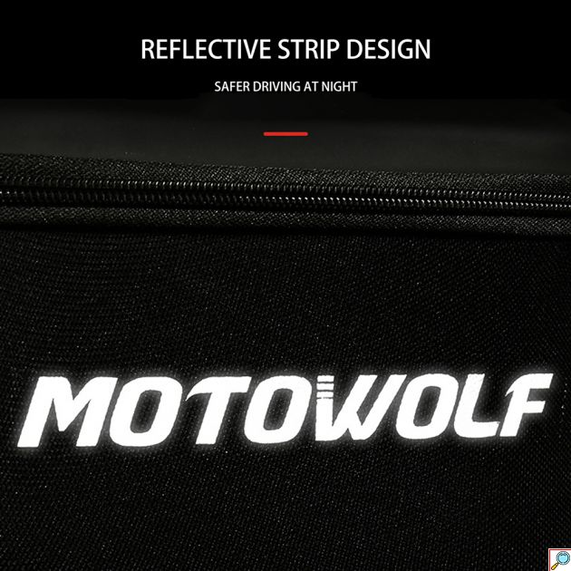 Αδιάβροχη Τσάντα Ρεζερβουάρ & Σακίδιο Πλάτης 6ltr Μηχανής με Θέση για Κινητό Τηλέφωνο Motowolf MDL0702 Μαύρο - Tank Bag