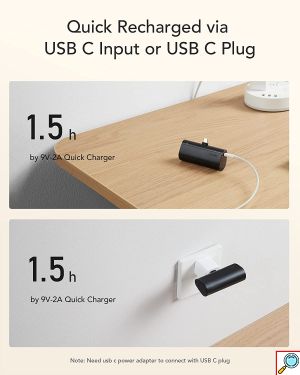 Φορητός Φορτιστής για iPhone - Power Bank 5000mAh 20W Veger® Μαύρο