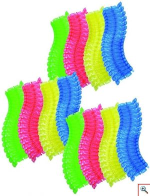 Αυτοκινητόδρομος με Led Φωτιζόμενο Aυτοκινητάκι 162τεμ Ευλύγιστα - Παιχνίδι Magic Tracks Πίστα