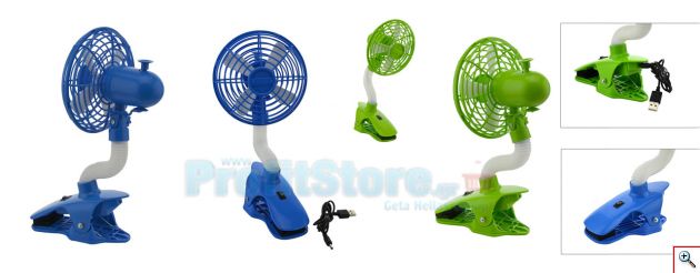 Φορητός Επαναφορτιζόμενος & Περιστρεφόμενος Ανεμιστήρας 12εκ με Βάση Μανταλάκι και Εύκαμπτο Βραχίονα