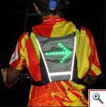 Επαναφορτιζόμενο Γιλέκο Πλάτης Ασφαλείας Ποδηλάτου με Φωτεινή Σήμανση Led και Τηλεχειριστήριο