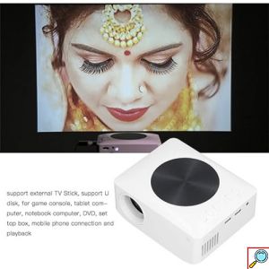 Mini Projector - Φορητός Προτζέκτορας Τεχνολογίας Προβολής LCD Λάμπας LED Full HD 1080p με Ενσωματωμένα Ηχεία, Οθόνη προβολής έως 200΄΄ και Χειριστήριο