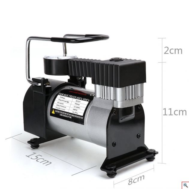 Ηλεκτρική Τρόμπα Αέρος Αυτοκινήτου Υψηλής Απόδοσης & Ισχύος 12V 150PSI 35lt/h Heavy Duty