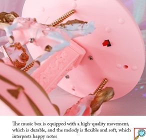 Περιστρεφόμενο Φωτιστικό Καρουζέλ με Μουσική και LED Προβολέα Έναστρου Ουρανού