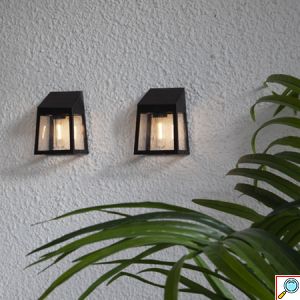 4x Ηλιακά Διακοσμητικά LED Αδιάβροχα Επιτοίχια Φωτιστικά 10Lm Θερμού Κίτρινου Ατμοσφαιρικού Φωτισμού με Φωτοκύτταρο - Σετ 4 Τεμαχίων