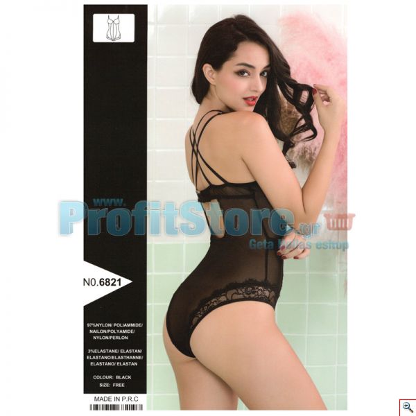 Σέξυ Ολόσωμο Διάφανο Δαντελωτό Εσώρουχο με Λάστιχα - Seethrough Sexy Lingerie Babydoll