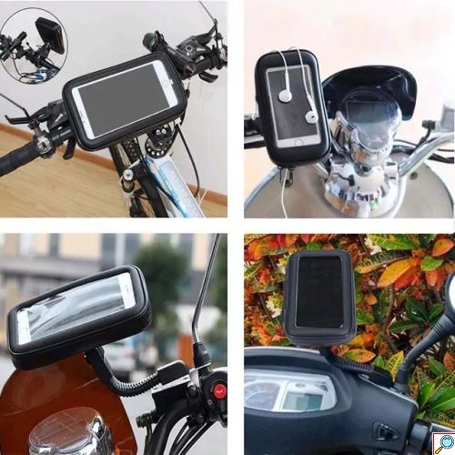 Moxom Ρυθμιζόμενη Αδιάβροχη Βάση Στήριξης Κινητού Ποδηλάτου ή Μηχανής για Κινητό 5.5″ έως 7.2″