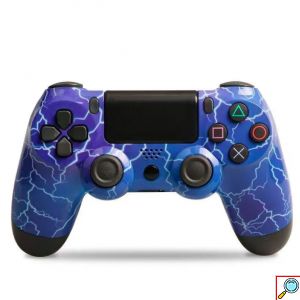 Ασύρματο Χειριστήριο Doubleshock Wireless Controller για PS4 Μπλε Κεραυνός