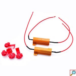 Αντιστάσεις 50W για LED Φανάρια Στοπ, Φλας, Όπισθεν 2τμχ Πορτοκαλί