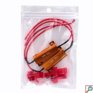 Αντιστάσεις 50W για LED Φανάρια Στοπ, Φλας, Όπισθεν 2τμχ Πορτοκαλί