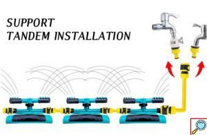 Περιστροφικό Μπεκ Ποτίσματος με 3 Βραχίονες & 12 Ρυθμιζόμενους Εκτοξευτήρες 1/2″