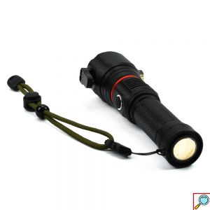 Φακός Tactical LED Αλουμινίου Έκτακτης Ανάγκης Μαύρο