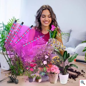 360º Φωτιστικό 80w LED Ανάπτυξης & Καλλιέργειας Φυτών Full Spectrum 4 x Λάμπα Θερμοκηπίου Εσωτερικού Χώρου - Plant Grow Panel Light