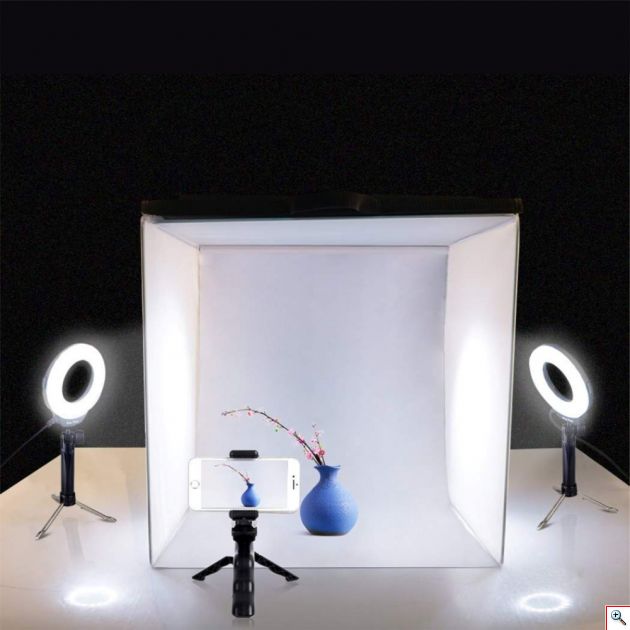 200 Lux Φωτογραφικός Φωτισμός Φωτιστικό Δαχτυλίδι LED 26cm με Bluetooth Χειριστήριο Ασύρματο, Τρίποδο & Βάση Στήριξης Κινητού - Ring Light Lamp