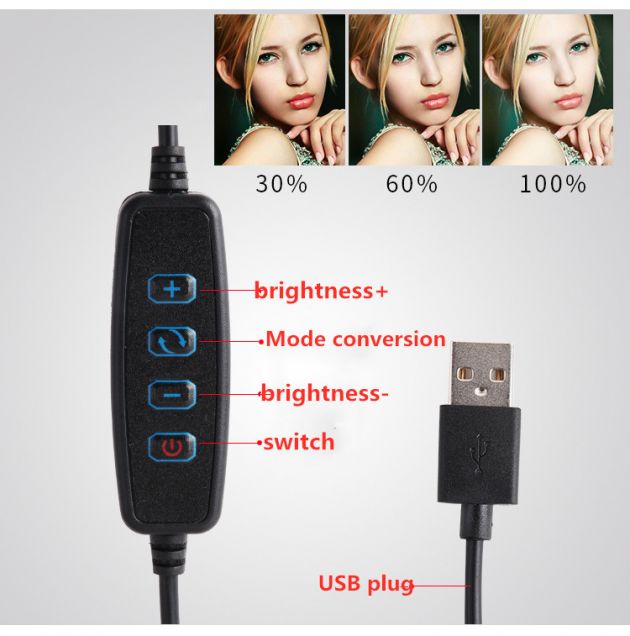 200 Lux Φωτογραφικός Φωτισμός Φωτιστικό Δαχτυλίδι LED 26cm με Bluetooth Χειριστήριο Ασύρματο, Τρίποδο & Βάση Στήριξης Κινητού - Ring Light Lamp