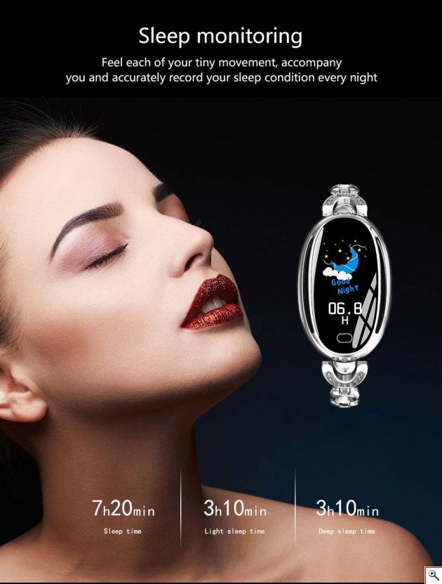 Έξυπνο Ρολόι Bluetooth Γυναικείο με Πιεσόμετρο, Παλμογράφο, Μέτρηση Βημάτων & Ποιότητας Ύπνου - Smartwatch Monitoring E68