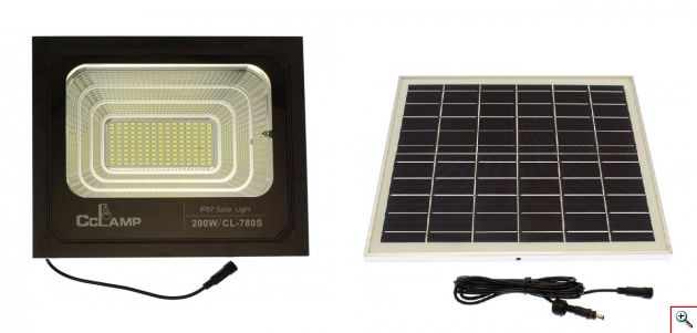 Ηλιακός Solar Dimmable Προβολέας Αδιάβροχος 200W με Φωτοβολταϊκό Πάνελ, Τηλεκοντρόλ και Χρονοδιακόπτη IP67