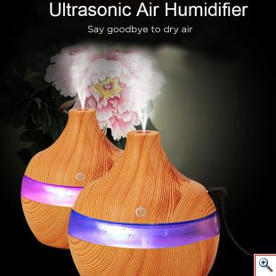 Μίνι Υγραντήρας Υπερήχων & Αρωματοθεραπείας με LED Φωτισμό - USB Mini Atomization Humidifier