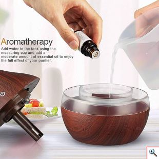 Μίνι Υγραντήρας Υπερήχων & Αρωματοθεραπείας με LED Φωτισμό - USB Mini Atomization Humidifier