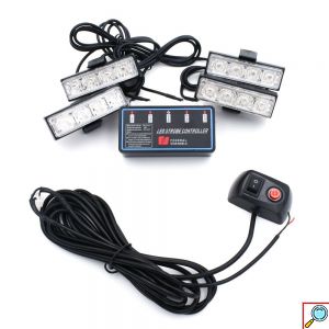 Φωτισμός LED Cob Strobe Προειδοποίησης Οχημάτων 12V 30W Μπλε - Κόκκινο