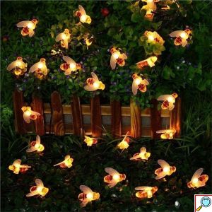 20 LED Φωτάκια σε Σχέδιο Μέλισσες με Μπαταρίες