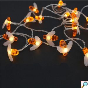 20 LED Φωτάκια σε Σχέδιο Μέλισσες με Μπαταρίες