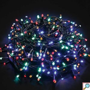 240 LED Λαμπάκια με Μαύρο Καλώδιο RGB Πολύχρωμος Φωτισμός