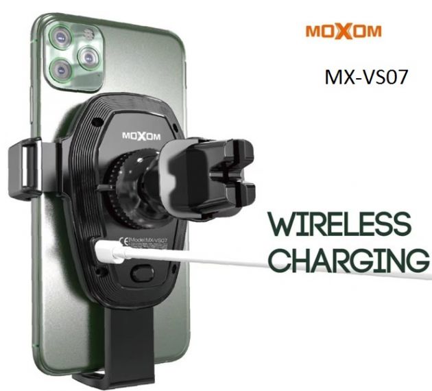 Βάση Κινητού και Ασύρματος Γρήγορος Φορτιστή Αυτοκινήτου 2 σε 1 10W MOXOM