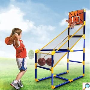 Παιδική Μπασκέτα Εσωτερικού & Εξωτερικού Χώρου με Βάση, Μπάλα & Τρόμπα