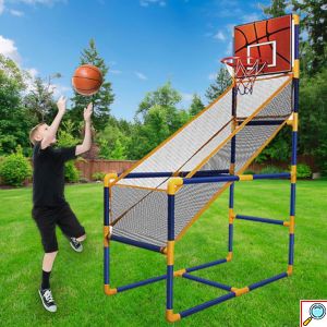 Παιδική Μπασκέτα Εσωτερικού & Εξωτερικού Χώρου με Βάση, Μπάλα & Τρόμπα