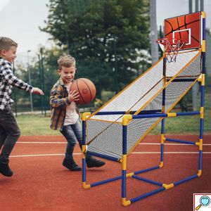 Παιδική Μπασκέτα Εσωτερικού & Εξωτερικού Χώρου με Βάση, Μπάλα & Τρόμπα