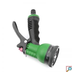 Σετ Πιστόλι Ποτίσματος – Νερού για Λάστιχο Κήπου με 8 Επιλογές και Ταχυσυνδέσμους 1/2″ 5 τμχ